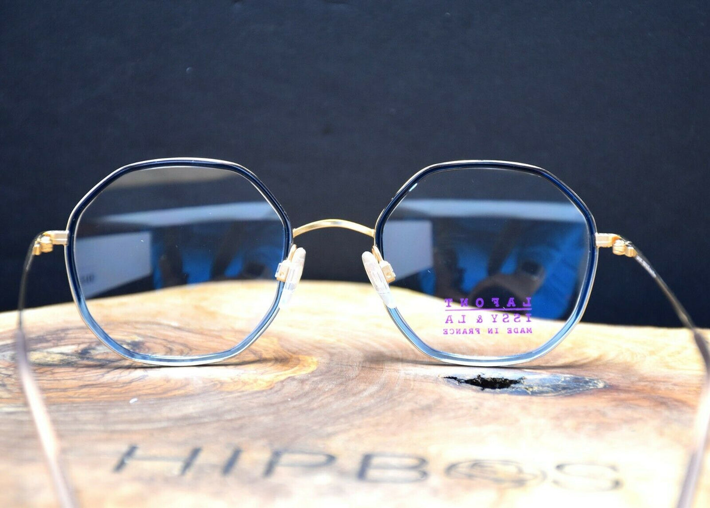 Lafont Issy & LA Womens Optical Frames Glasses Spectacles ILLICO 3518 Gold Blue - VintageThing