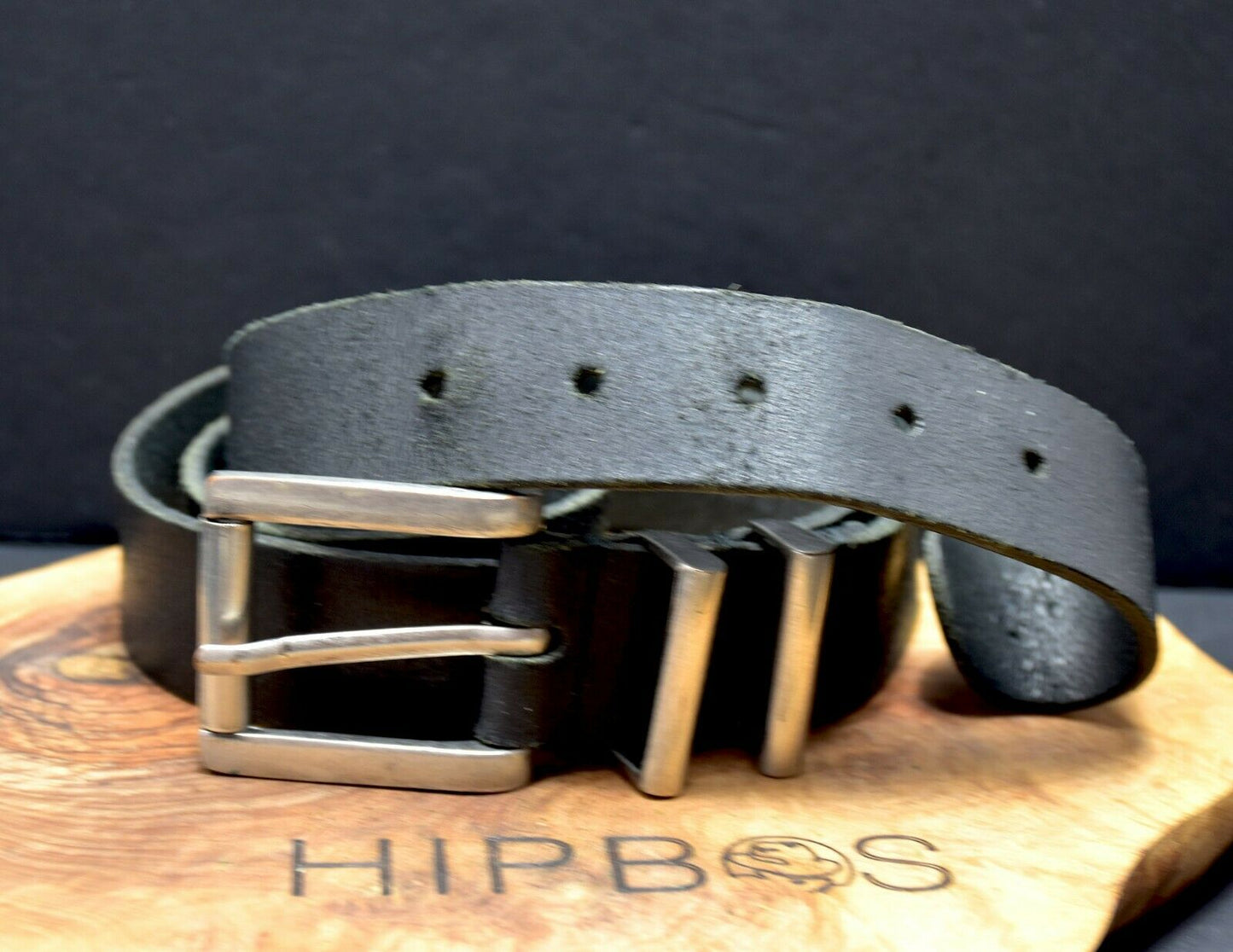 Next Mens Vintage Mens Leather Jeans Belt Black Size L (38) - VintageThing