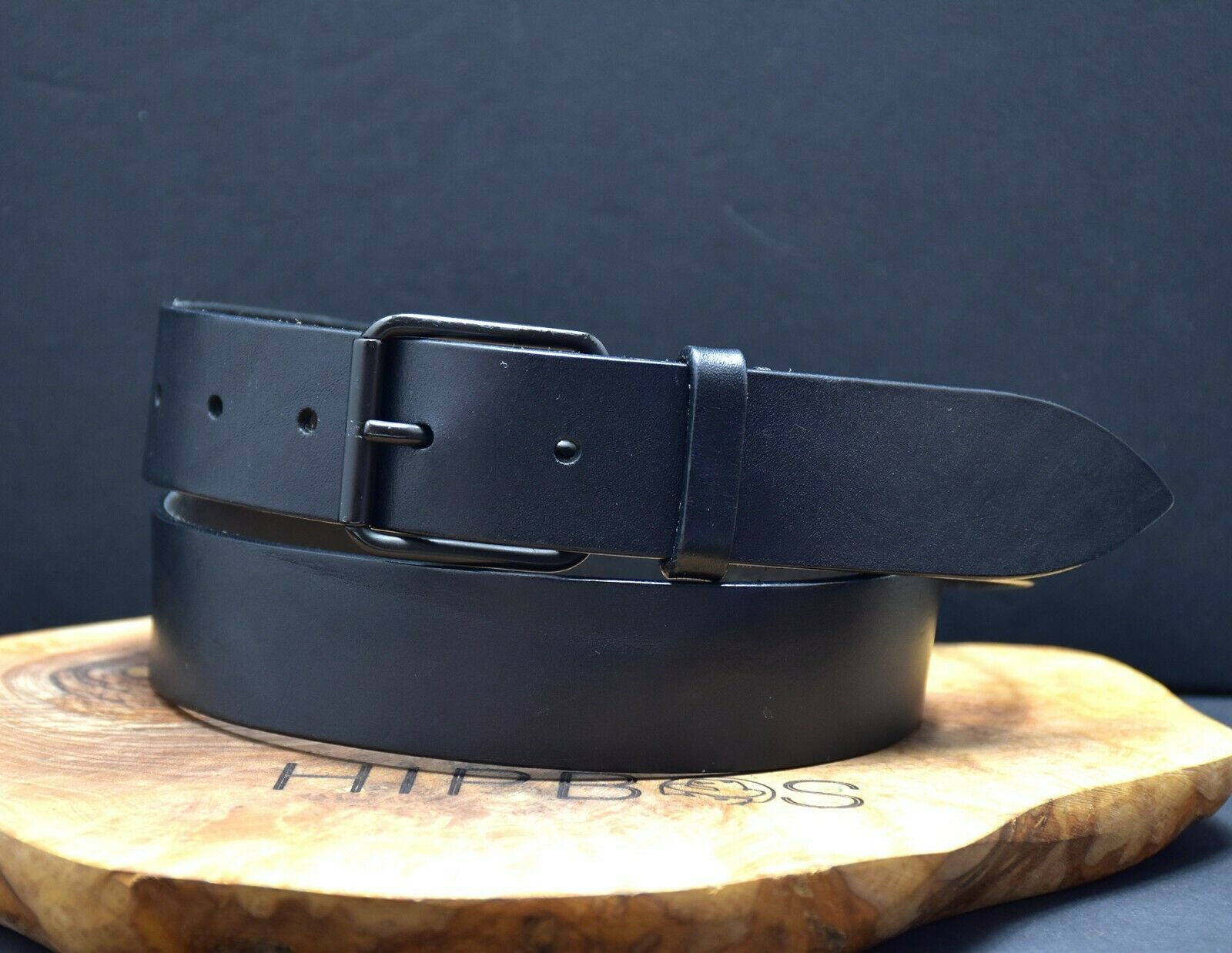 IRO Authentic Mens Leather Belt Black Size 34 - VintageThing