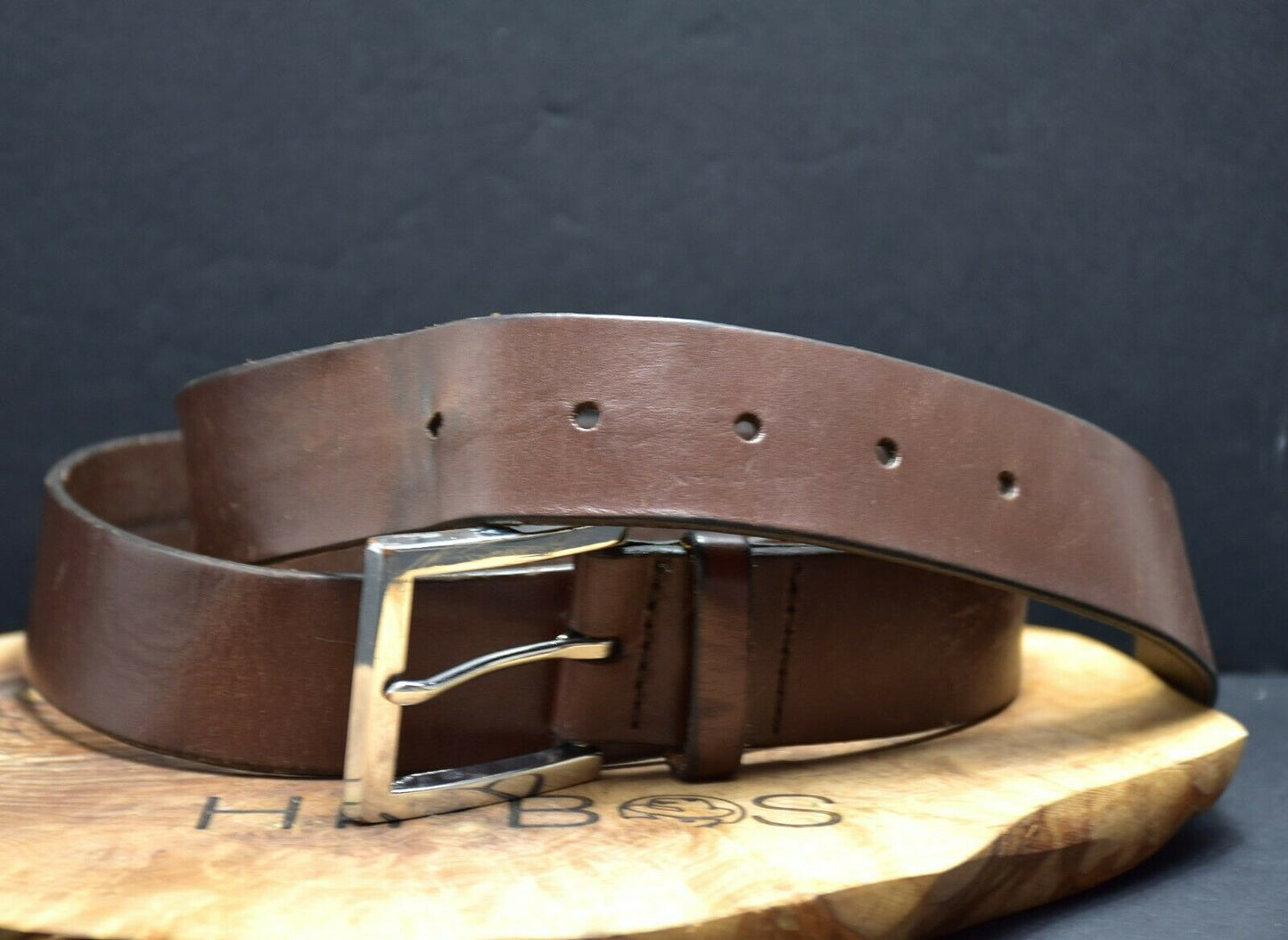 Banana Republic Vintage Mens Leather Jeans Belt Brown Size 36 - VintageThing