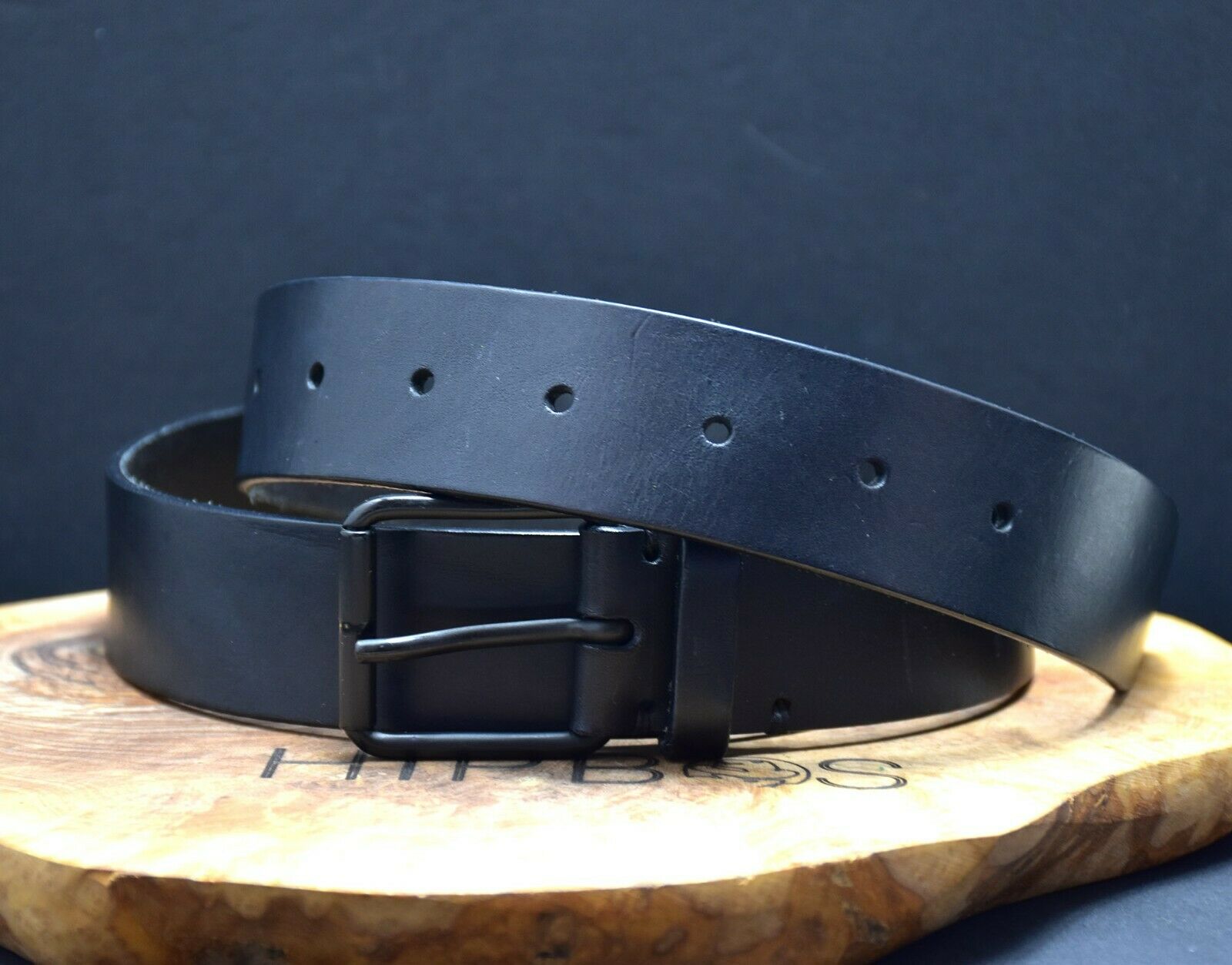 IRO Authentic Mens Leather Belt Black Size 34 - VintageThing