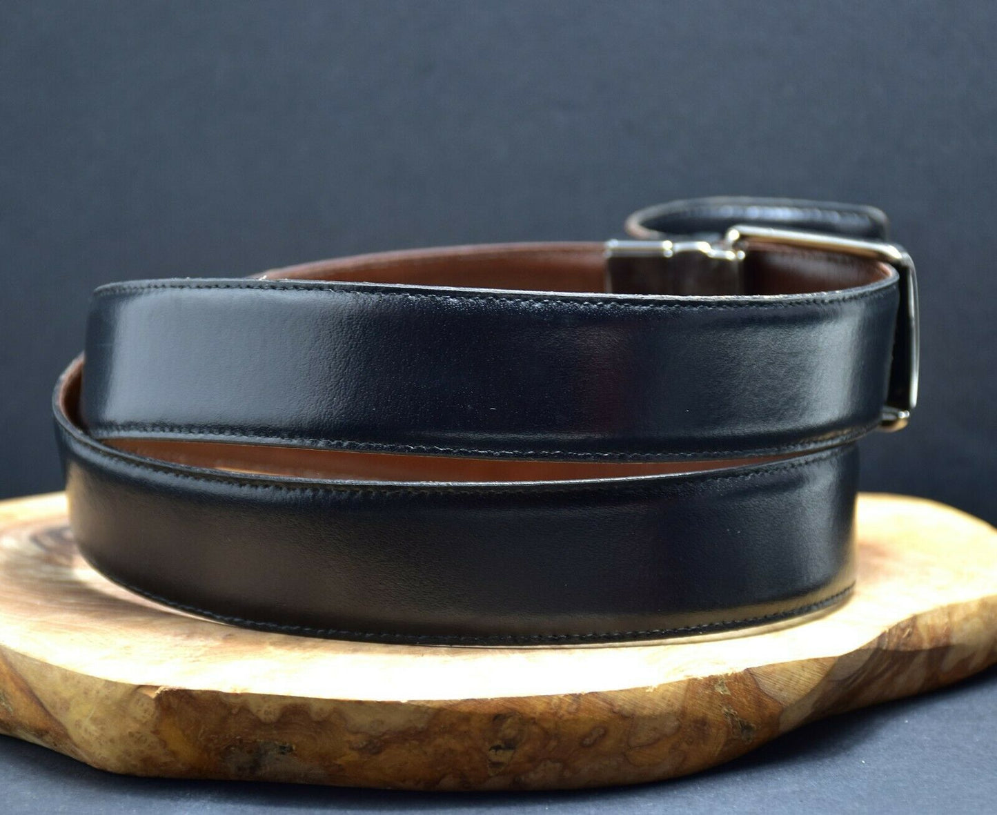 Bellido Mens Classic Reversible Leather Belt Brown / Black Size 36 - VintageThing