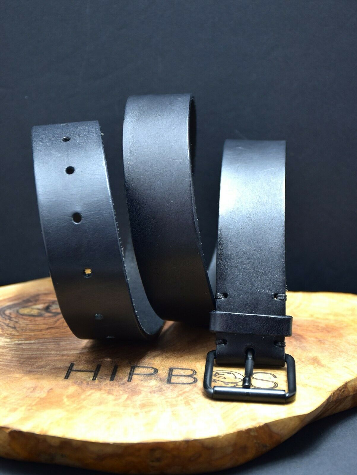 IRO Authentic Mens Leather Belt Black Size 34 - VintageThing