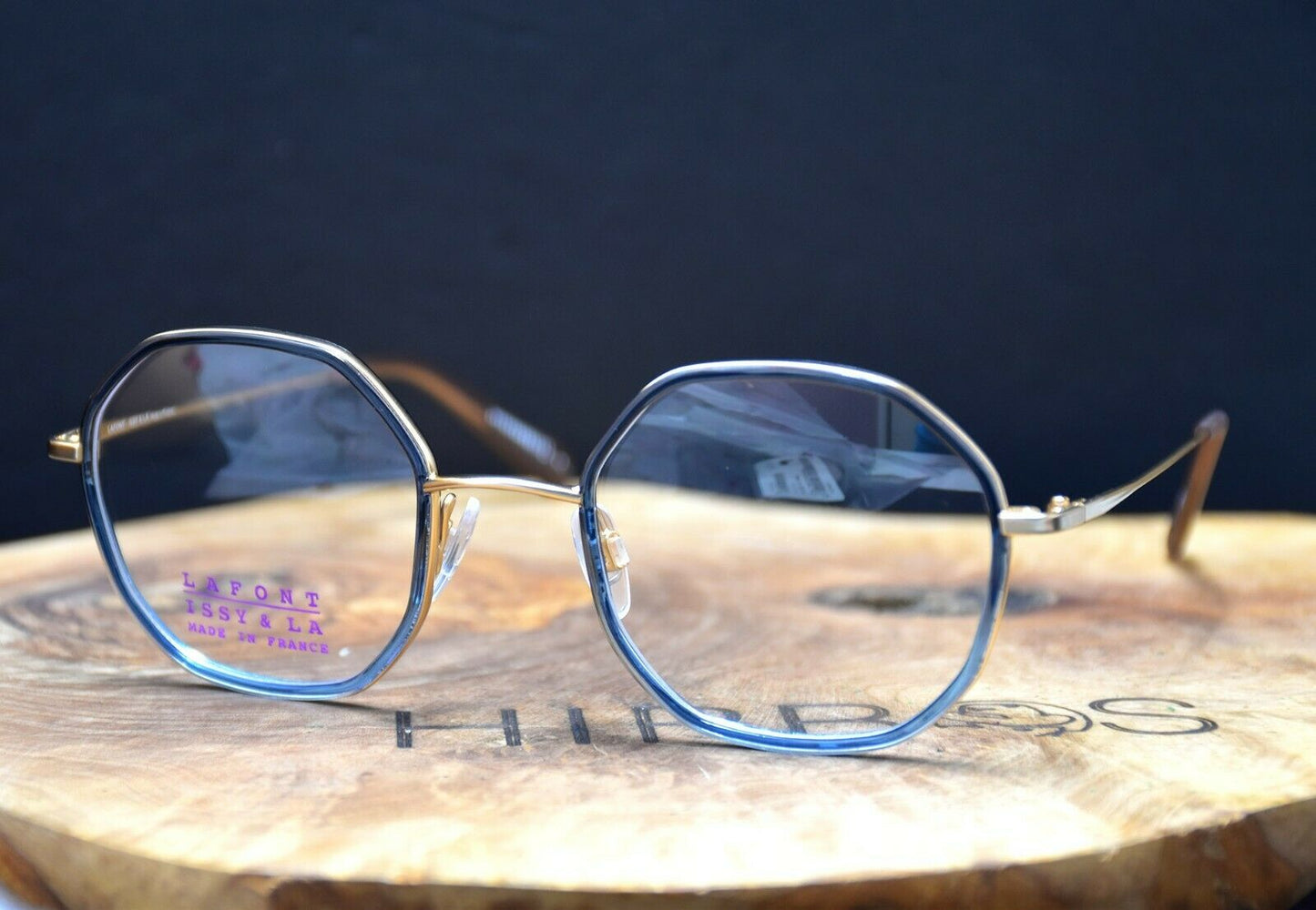 Lafont Issy & LA Womens Optical Frames Glasses Spectacles ILLICO 3518 Gold Blue - VintageThing