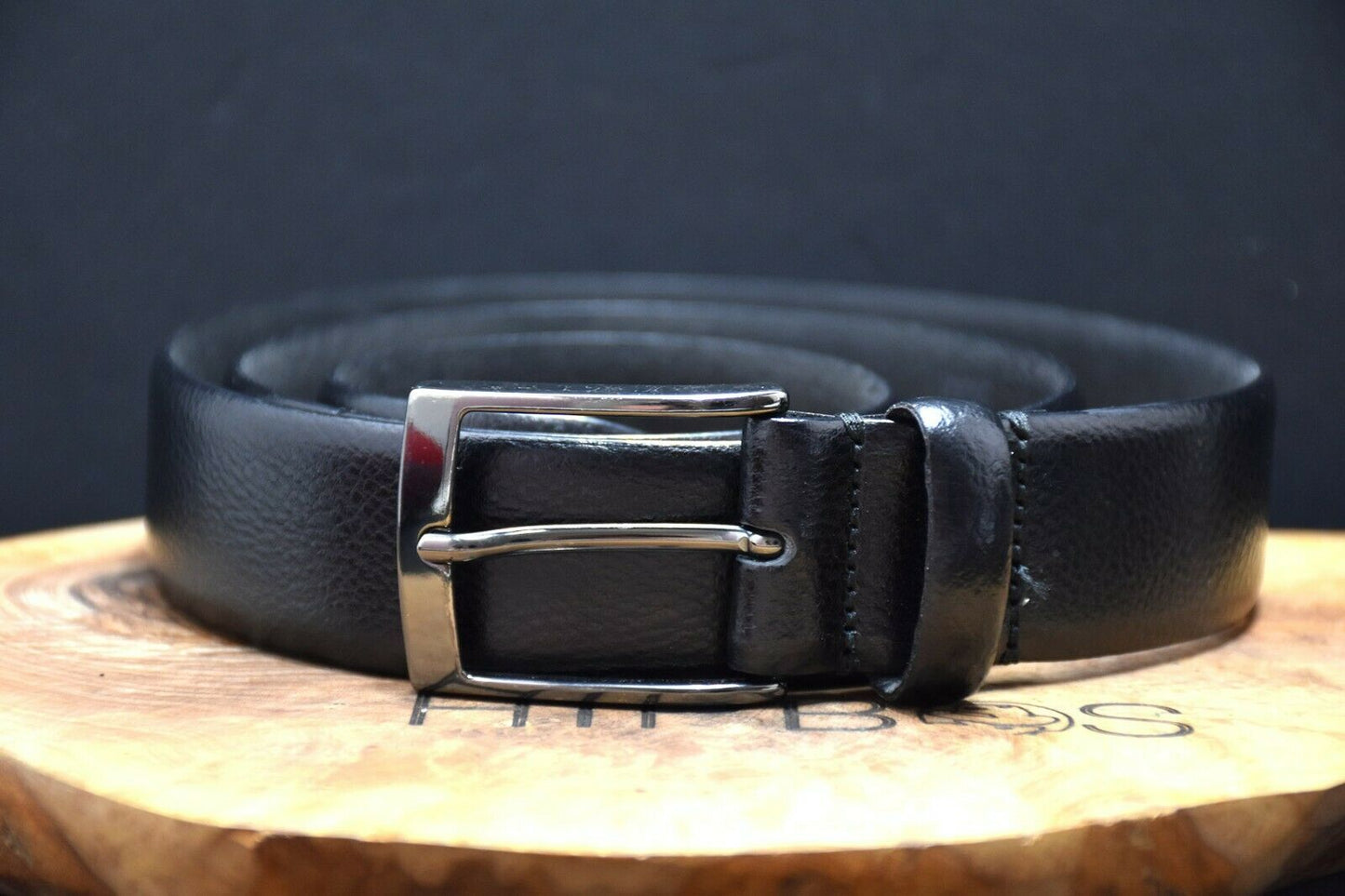 Next Mens Leather Classic Jeans Belt Black Size L (36-38) - VintageThing