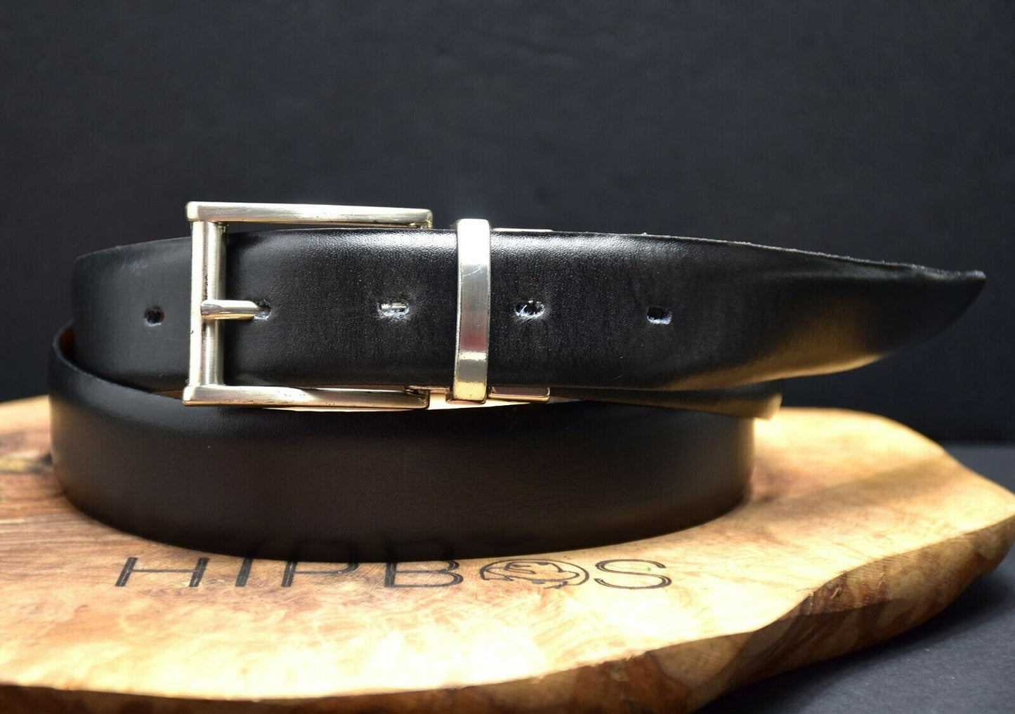 Classic Reversible Mens Leather Belt Black / Brown Size 34 - VintageThing