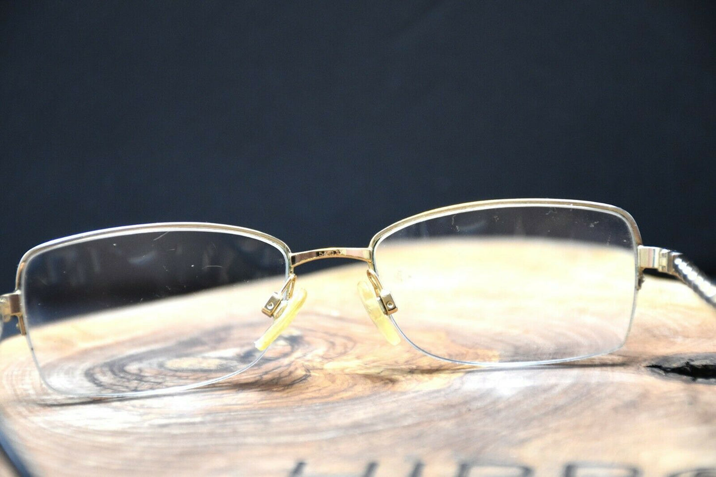 Chanel Vintage Womens Glasses Frames Spectacles Gold and Black - VintageThing