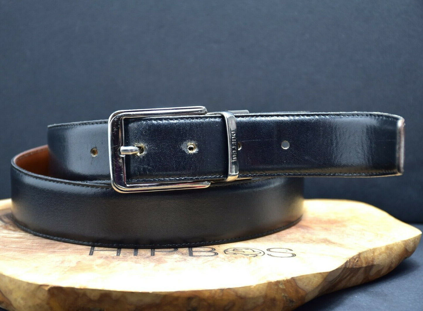 Bellido Mens Classic Reversible Leather Belt Brown / Black Size 36 - VintageThing