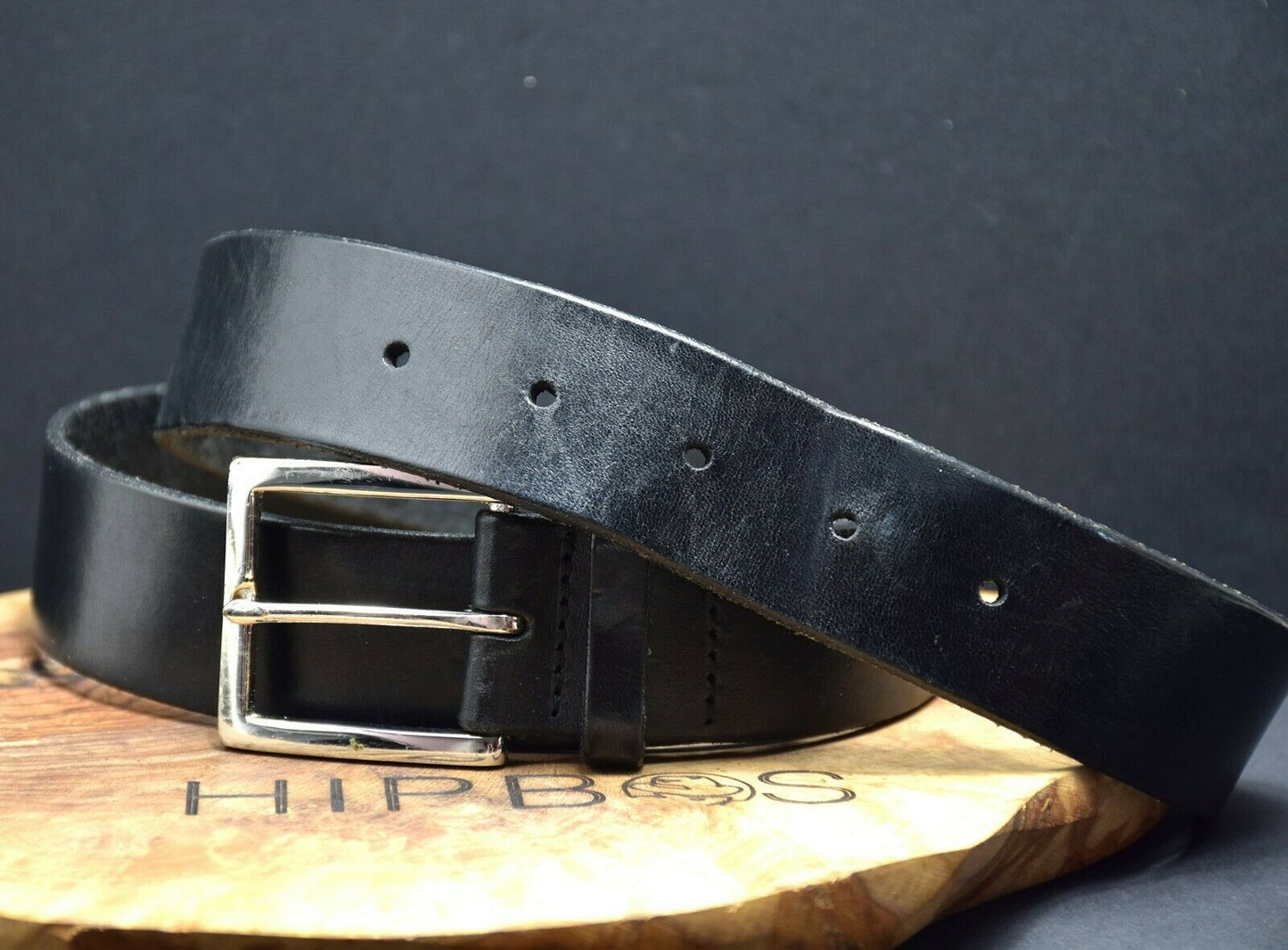 Banana Republic Vintage Mens Leather Jeans Belt Black Size 34 - VintageThing